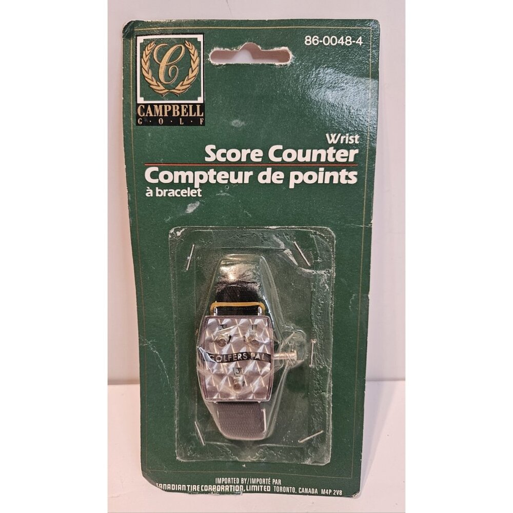 Vintage Campbell Golfers Pal Score Counter  Wrist Watch Original Packaging